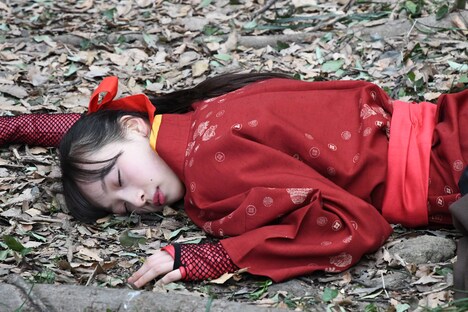 「仮面ライダージオウ スピンオフ RIDER TIME 仮面ライダーシノビ」新場面写真より、神蔵紅芭。