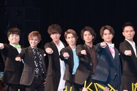 「チア男子!!」完成披露試写会の様子。