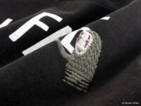 「千と千尋の神隠し Tシャツ 気前のいい客」の刺繍。