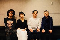 左から宮野真守、沢城みゆき、栗田貫一、小池健。