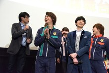 「ホウオウソルジャー役の……」と挨拶した加藤弘之（左端）。