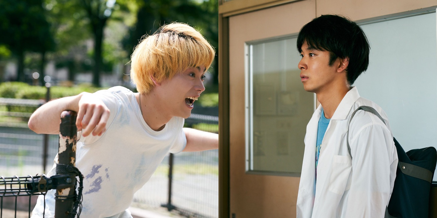 左から菅田将暉演じるエージ、太賀演じるスギオ。