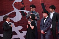 「空母いぶき」完成披露の様子。