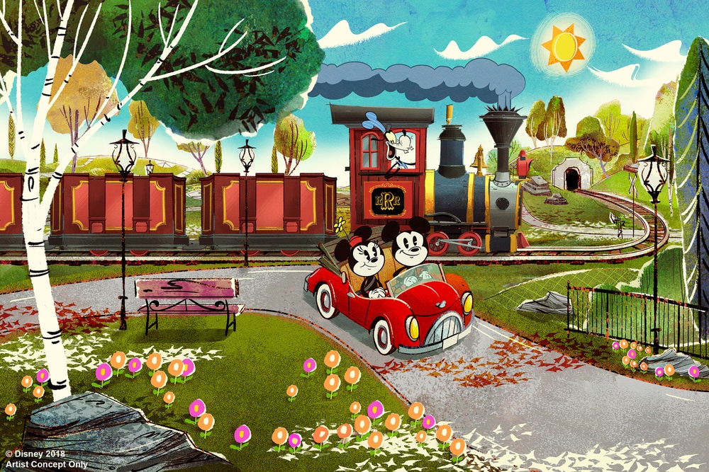 「ミッキーとミニーのランナウェイ・レイルウェイ」のイメージ。(c)Disney