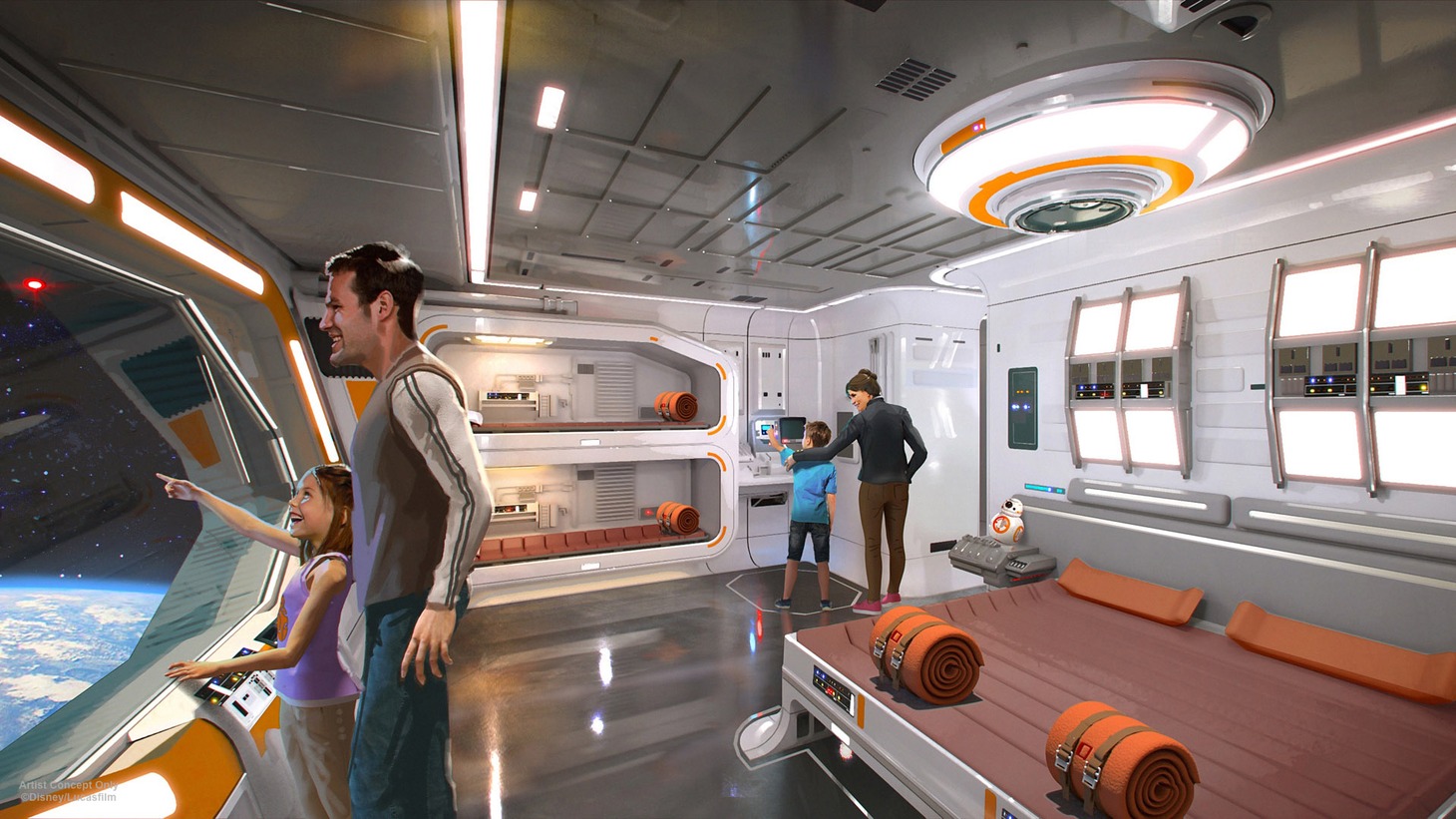 「スター・ウォーズ」のテーマホテルのイメージ。 ARTIST CONCEPT ONLY (c)Disney/Lucasfilm