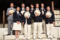 「いだてん ～東京オリムピック噺（ばなし）～」追加キャスト発表会の様子。