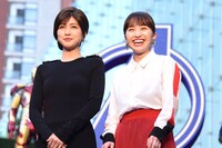 左から内田有紀、百田夏菜子。