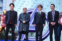 左から溝端淳平、竹中直人、山寺宏一、遠藤憲一。