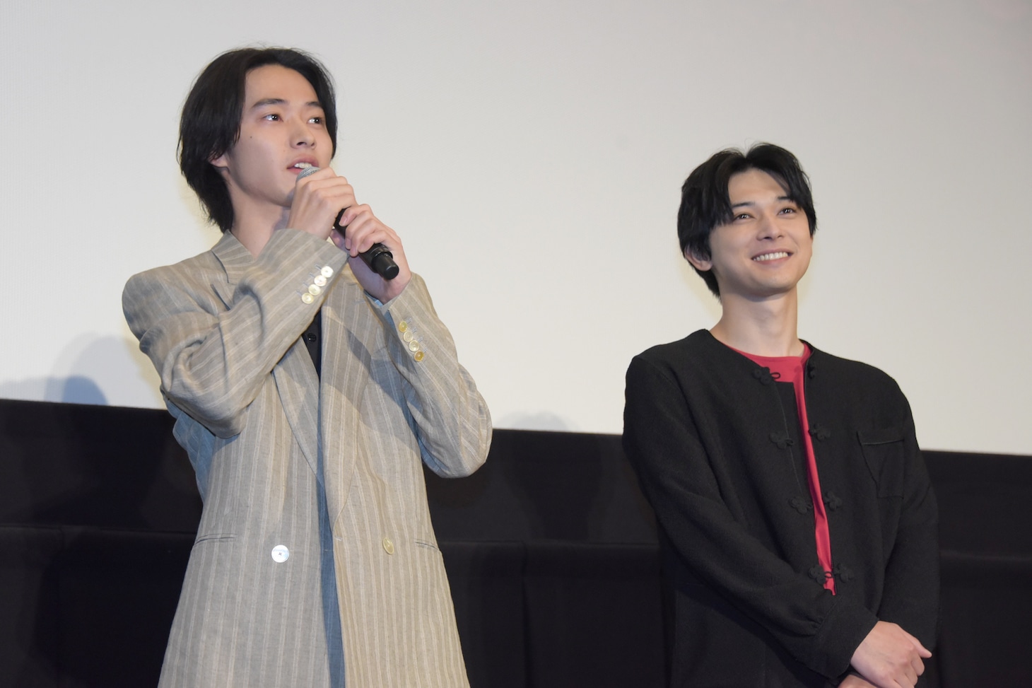 「キングダム」大ヒット舞台挨拶の様子。