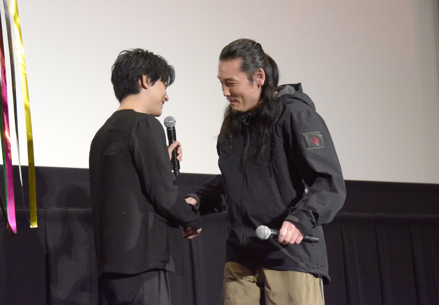 「キングダム」大ヒット舞台挨拶の様子。