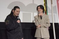 「キングダム」大ヒット舞台挨拶の様子。