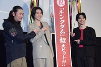 「キングダム」大ヒット舞台挨拶の様子。