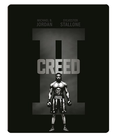 「クリード 炎の宿敵」Blu-rayスチールブック仕様のジャケット。