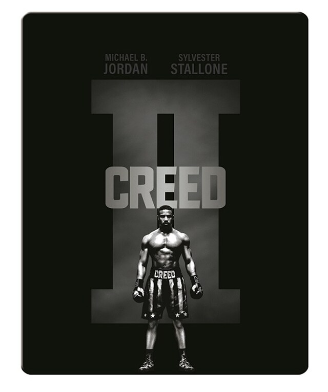 「クリード 炎の宿敵」Blu-rayスチールブック仕様のジャケット。