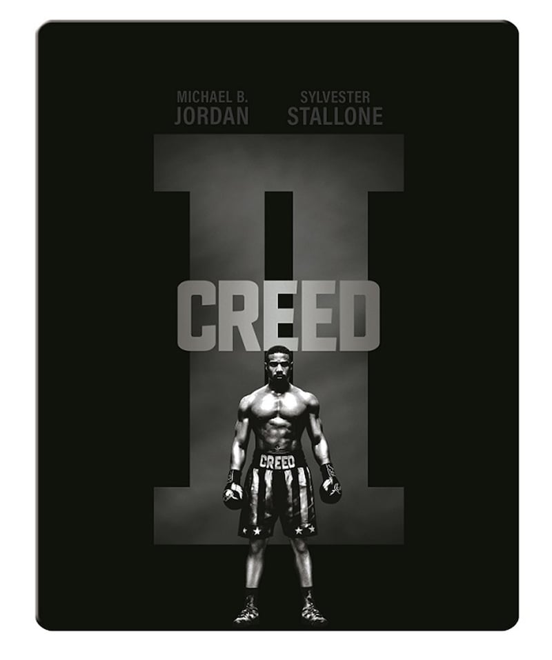 「クリード 炎の宿敵」Blu-rayスチールブック仕様のジャケット。