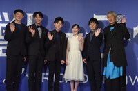 「海獣の子供」完成報告会見の様子。