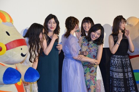 「映画 としまえん」初日舞台挨拶の様子。