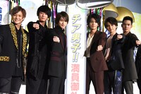 「チア男子!!」初日舞台挨拶の様子。