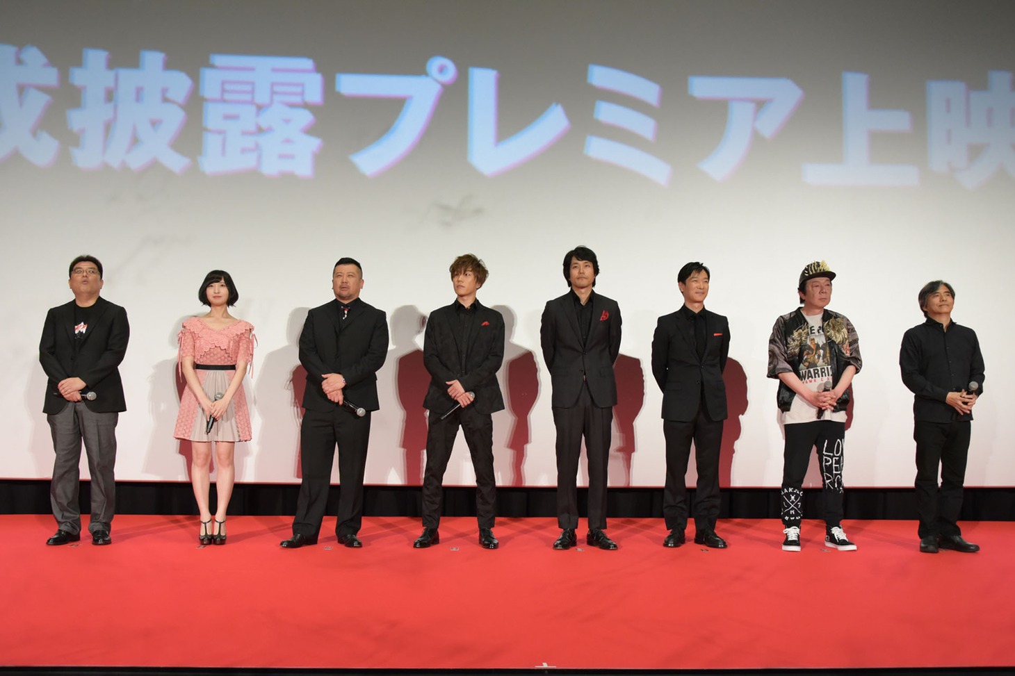「プロメア」完成披露舞台挨拶の様子。