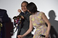 「コンフィデンスマンJP」初日舞台挨拶の様子。