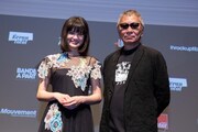 ティーチインに登壇した小西桜子（左）、三池崇史（右）。(c)Kazuko Wakayama
