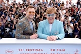 左からタロン・エジャトン、エルトン・ジョン。