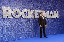 「ロケットマン」ロンドンプレミアに出席したタロン・エジャトン。