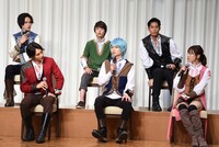 「騎士竜戦隊リュウソウジャー THE MOVIE タイムスリップ！恐竜パニック!!」製作発表会見の様子。