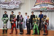 「劇場版 仮面ライダージオウ Over Quartzer」製作発表会見の様子。