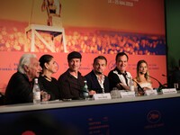 第72回カンヌ国際映画祭で行われた「ワンス・アポン・ア・タイム・イン・ハリウッド」記者会見の様子。