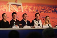 第72回カンヌ国際映画祭で行われた「ワンス・アポン・ア・タイム・イン・ハリウッド」記者会見の様子。