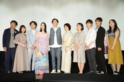 「嵐電」公開記念舞台挨拶の様子。
