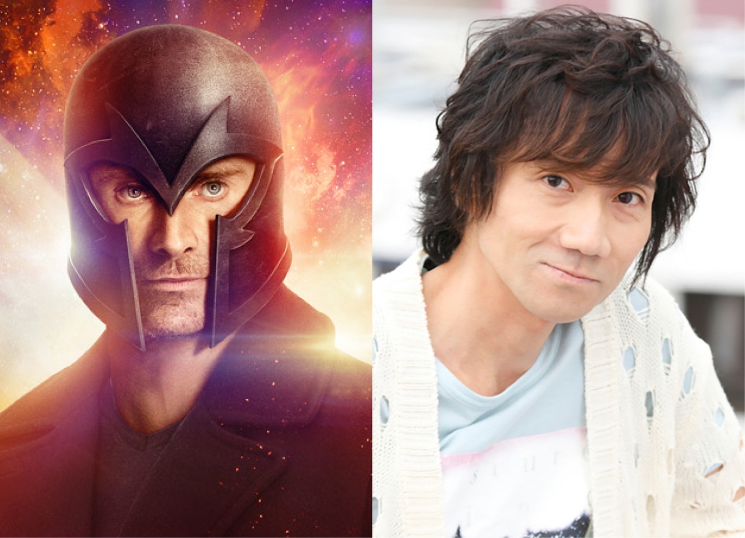 左からマグニートー、三木眞一郎。
