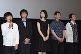 左から佐藤結良、大熊理樹、木引優子、秋山健一、ただのあっ子。