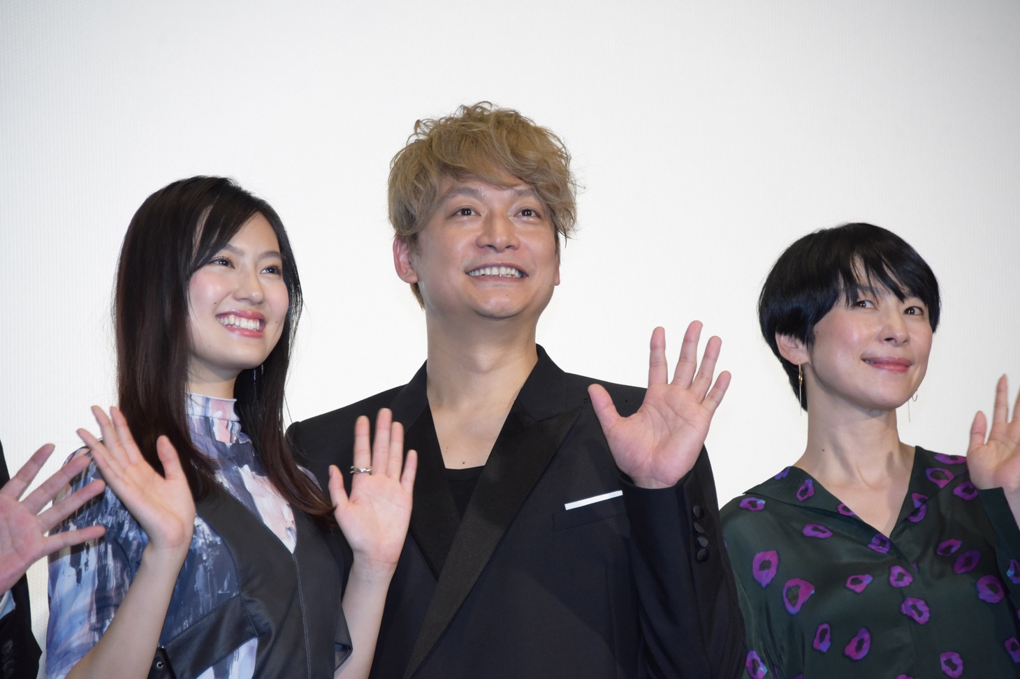 「凪待ち」完成披露の様子。