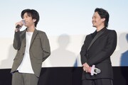 「町田くんの世界」公開記念舞台挨拶の様子。