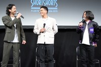 「チーム万力 presents ショートフィルムの未来地図 vol. 2」トークの様子。