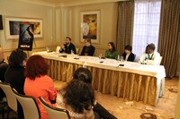 「チャイルド・プレイ」記者会見の様子。