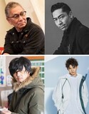 「その瞬間、僕は泣きたくなった-CINEMA FIGHTERS project-」監督とキャスト。左上から時計回りに三池崇史、AKIRA、佐藤大樹、井上博貴。