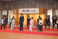 「麒麟がくる」キャスト発表会見の様子。