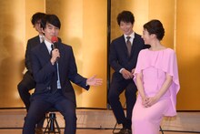 前列左から長谷川博己、木村文乃。