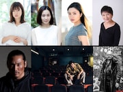 上段左から搗宮姫奈、花影香音、北原里英、根岸季衣。下段左から坂口拓、小林勇貴、西村喜廣。