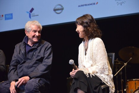 左からクロード・ルルーシュ、岸惠子。