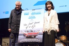 フランス映画祭2019 横浜にて、左からクロード・ルルーシュ、岸惠子。