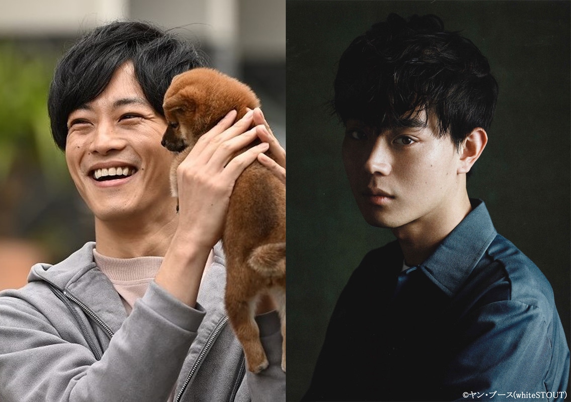 左から松坂桃李演じる鮎川樹、菅田将暉。