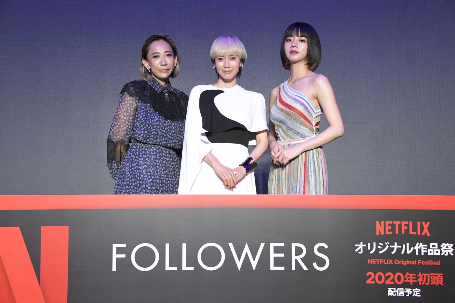左から蜷川実花、中谷美紀、池田エライザ。