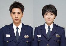 ドラマ「教場」より、三浦翔平演じる日下部准（左）と大島優子扮する楠本しのぶ（右）。