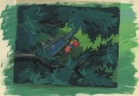 「アルプスの少女ハイジ」セル付き背景画　(c)ZUIYO 「アルプスの少女ハイジ」公式ホームページ http://www.heidi.ne.jp/