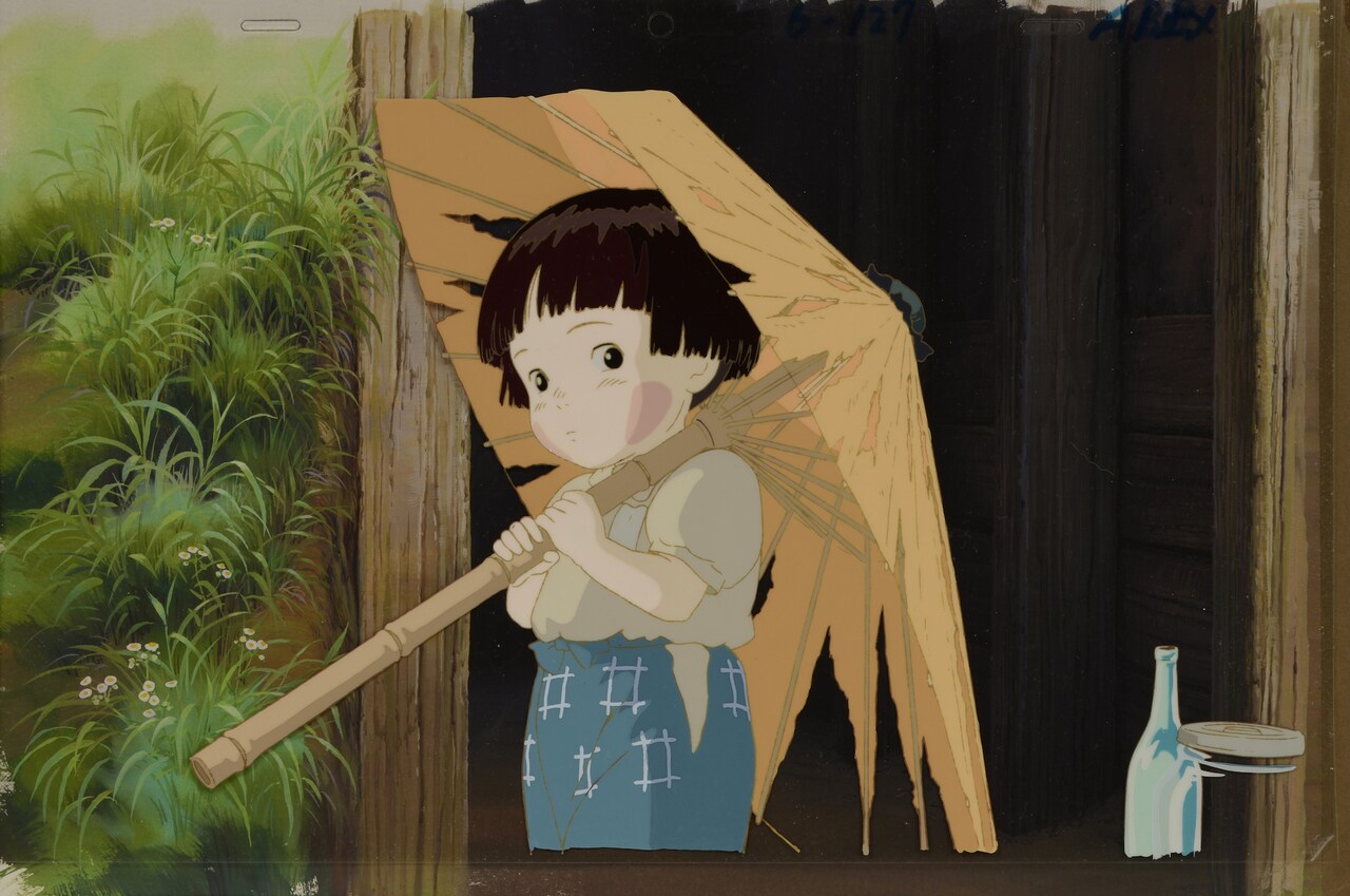 おもひでぽろぽろ」セル付き背景画 (c)1991 岡本螢・刀根夕子・Studio