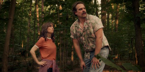 「ストレンジャー・シングス」シーズン3より、左からウィノナ・ライダー演じるジョイス、デヴィッド・ハーバー演じるホッパー。